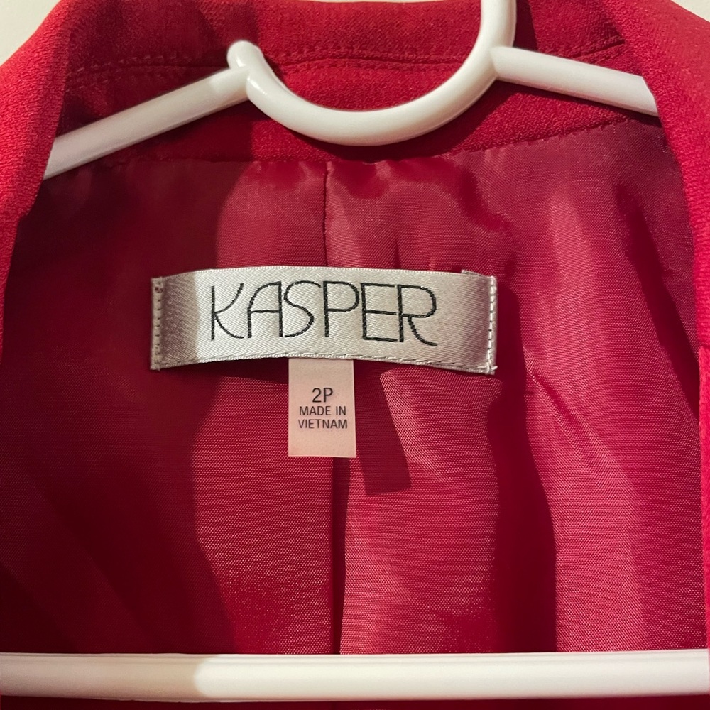 kasper petite red blazer jacket - Picture 4 of 6